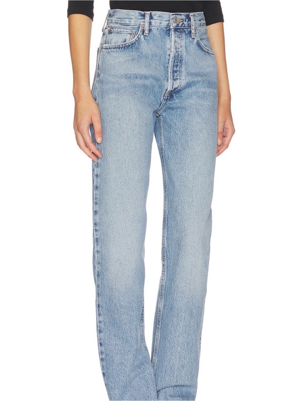Agolde Women's High Rise 90s Pinch Waist Light Blue Straight
Jeans
